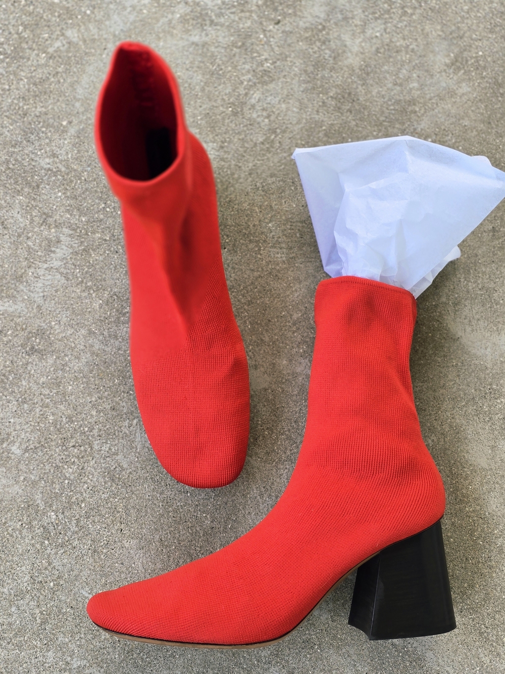 Celine Soft Ballerina Booties with Block Heel